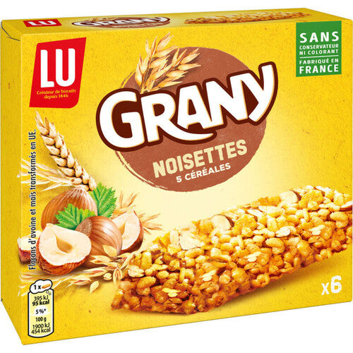 Barres de céréales aux noisettes GRANY 125g