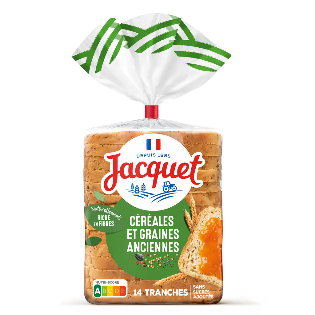 JACQUET bread grandes tranches cereal & seeds x14 - 500g*