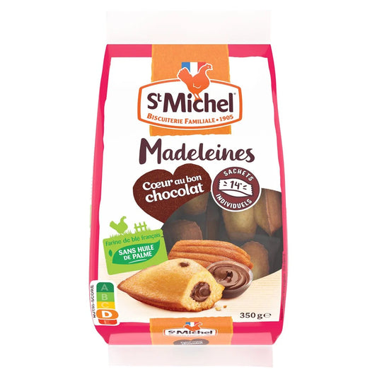 Madeleines ST MICHEL au cœur chocolat 350g