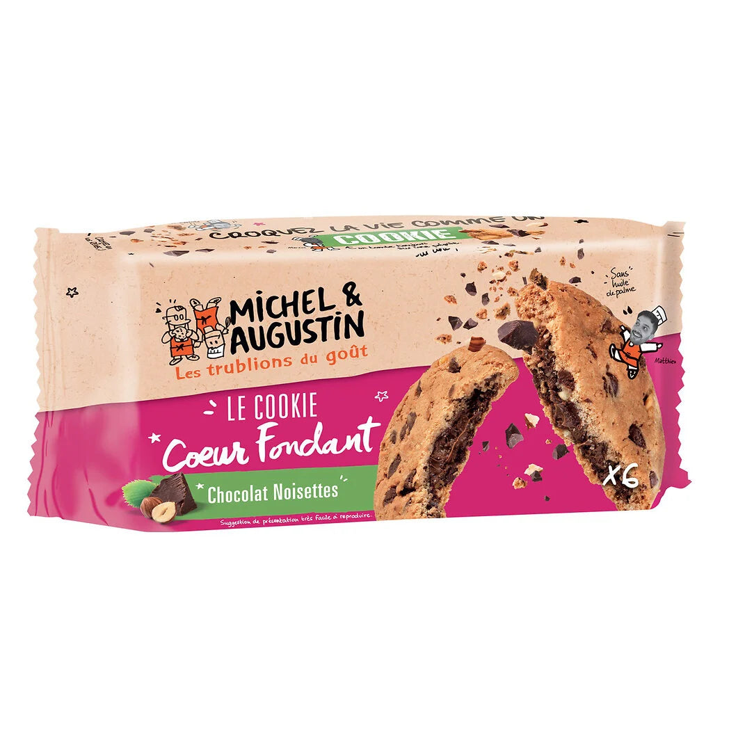 MICHEL ET AUGUSTIN Super Cookies con Chocolate con Leche y Avellanas 100g