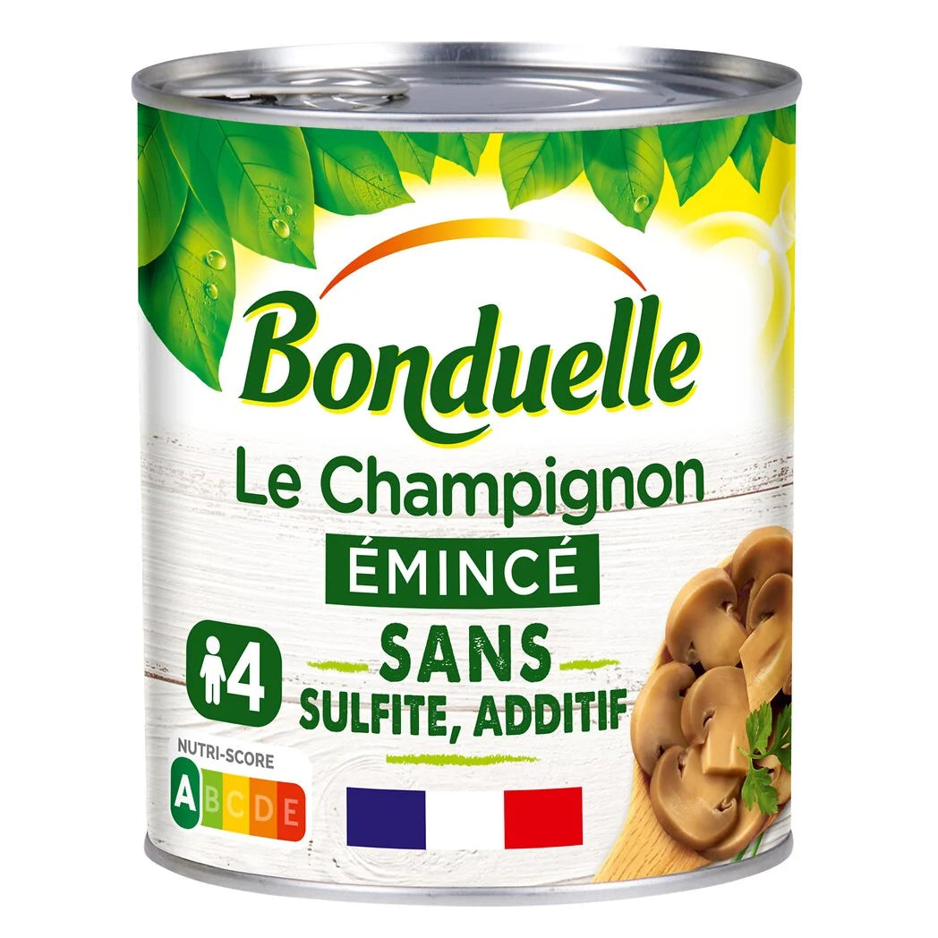 BONDUELLE Le champignon émincé sans sulfite additif et conservateur 460g