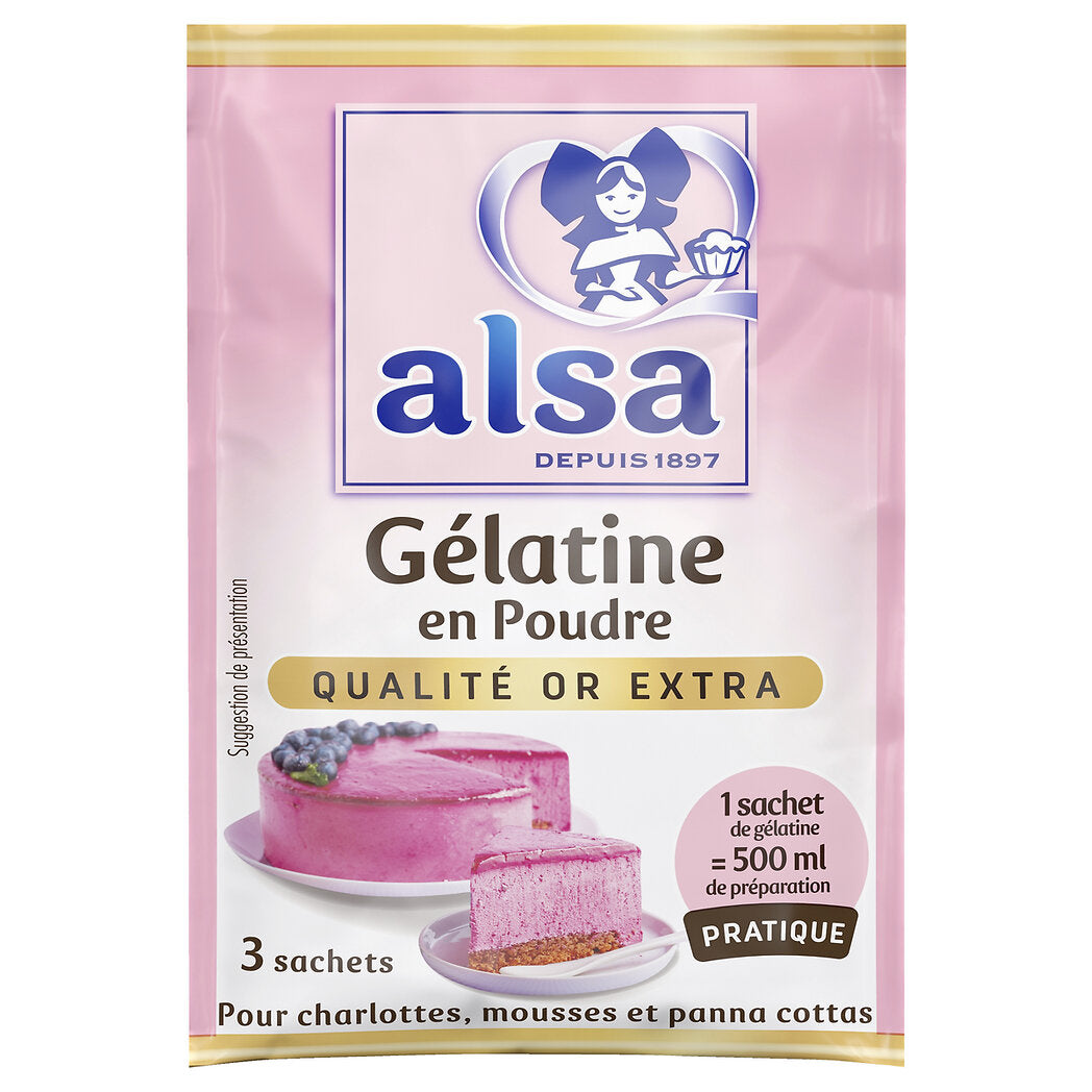 ALSA Gélatine en poudre 3x27g
