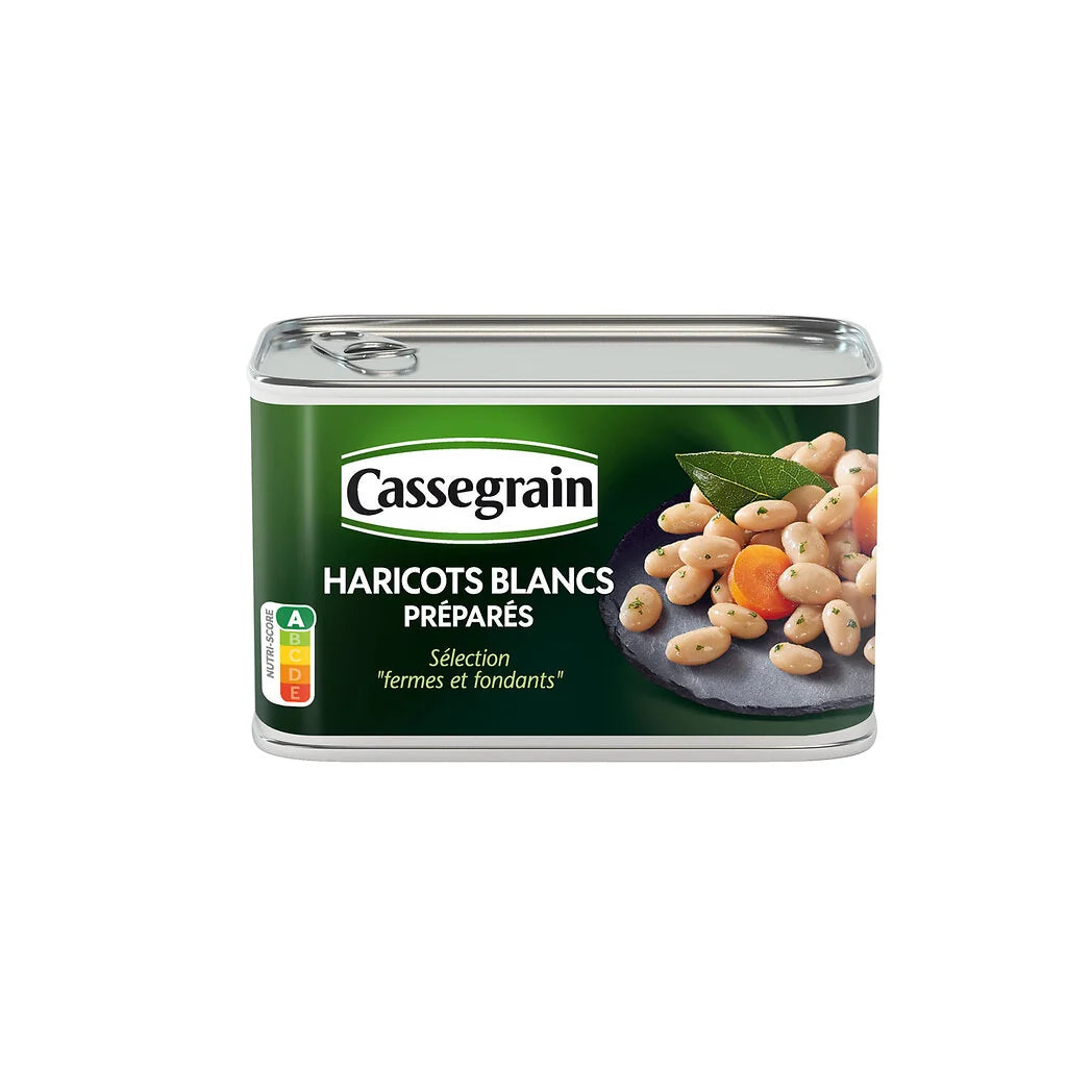 CASSEGRAIN beans blancs préparés sélection fermes and fondants 250g