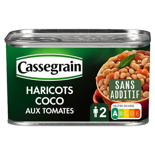 CASSEGRAIN beans coco cuisinés with tomatoes 435g