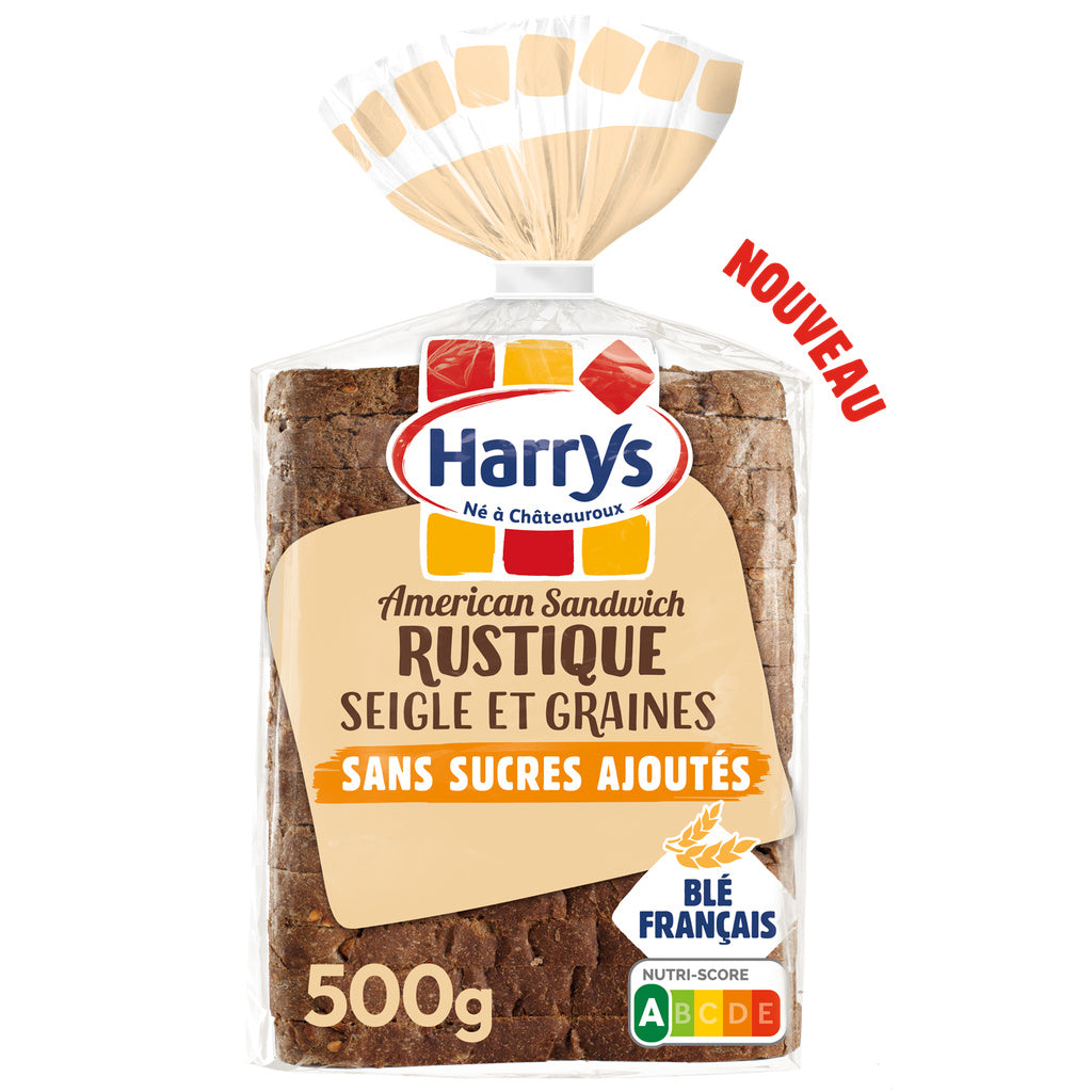 HARRYS Rustikales Toastbrot ohne Zuckerzusatz American Sandwich 500g