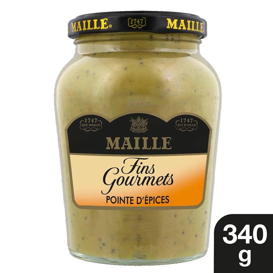 MAILLE Feinschmecker – Senfspezialität mit einem Hauch von Gewürzen 340g