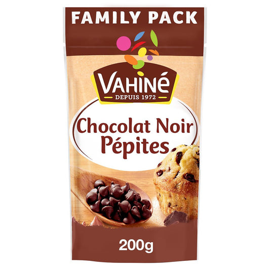 VAHINE Zartbitter Schokoladenstückchen 200g – Zum Backen & für Desserts