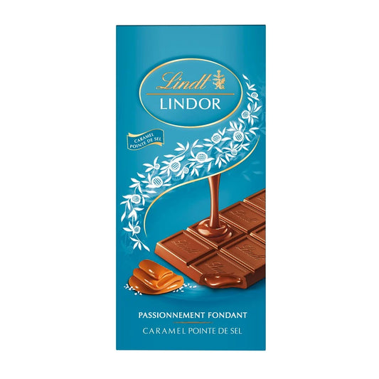 LINDT chocolate bar LINDOR milk caramel Sel 150g