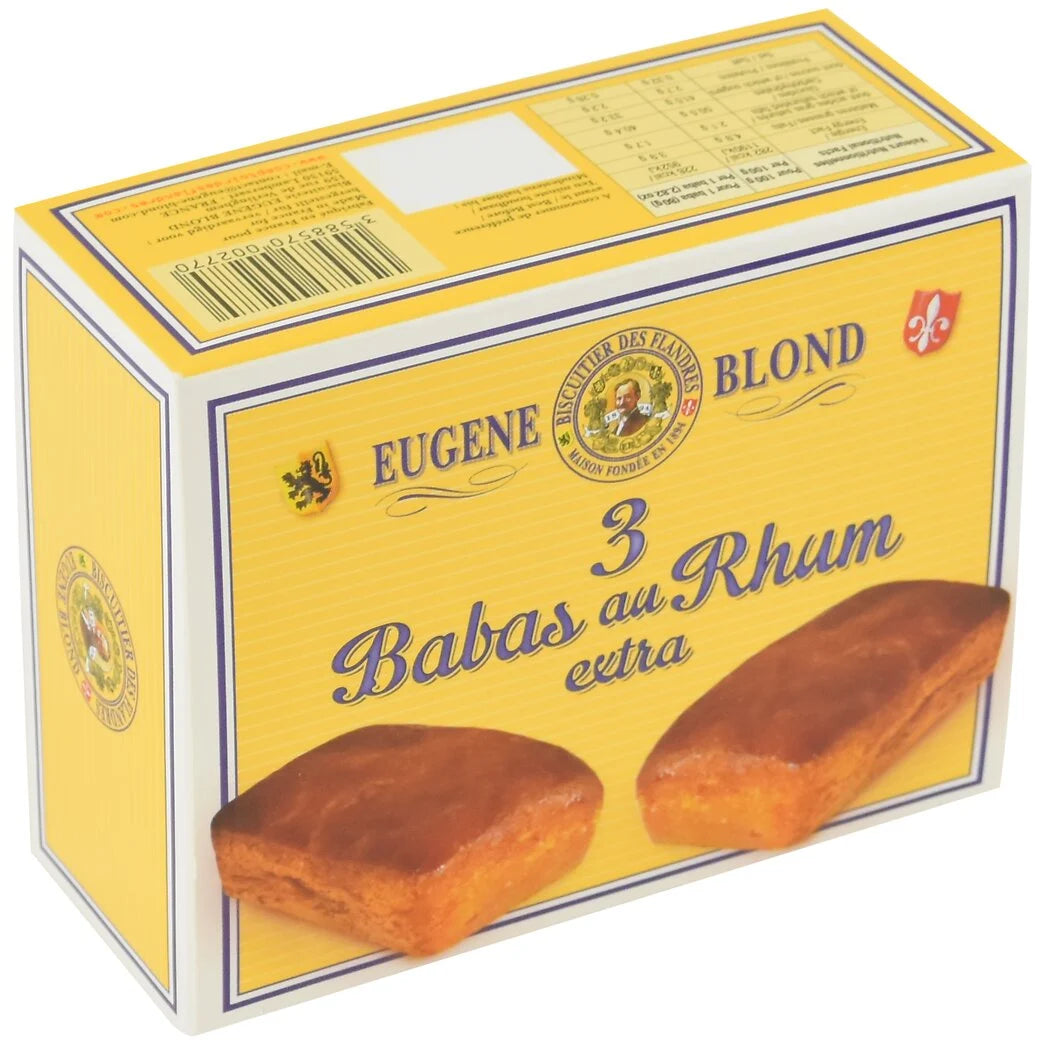 EUGENE BLOND Rum Baba Cakes 3 x 80g