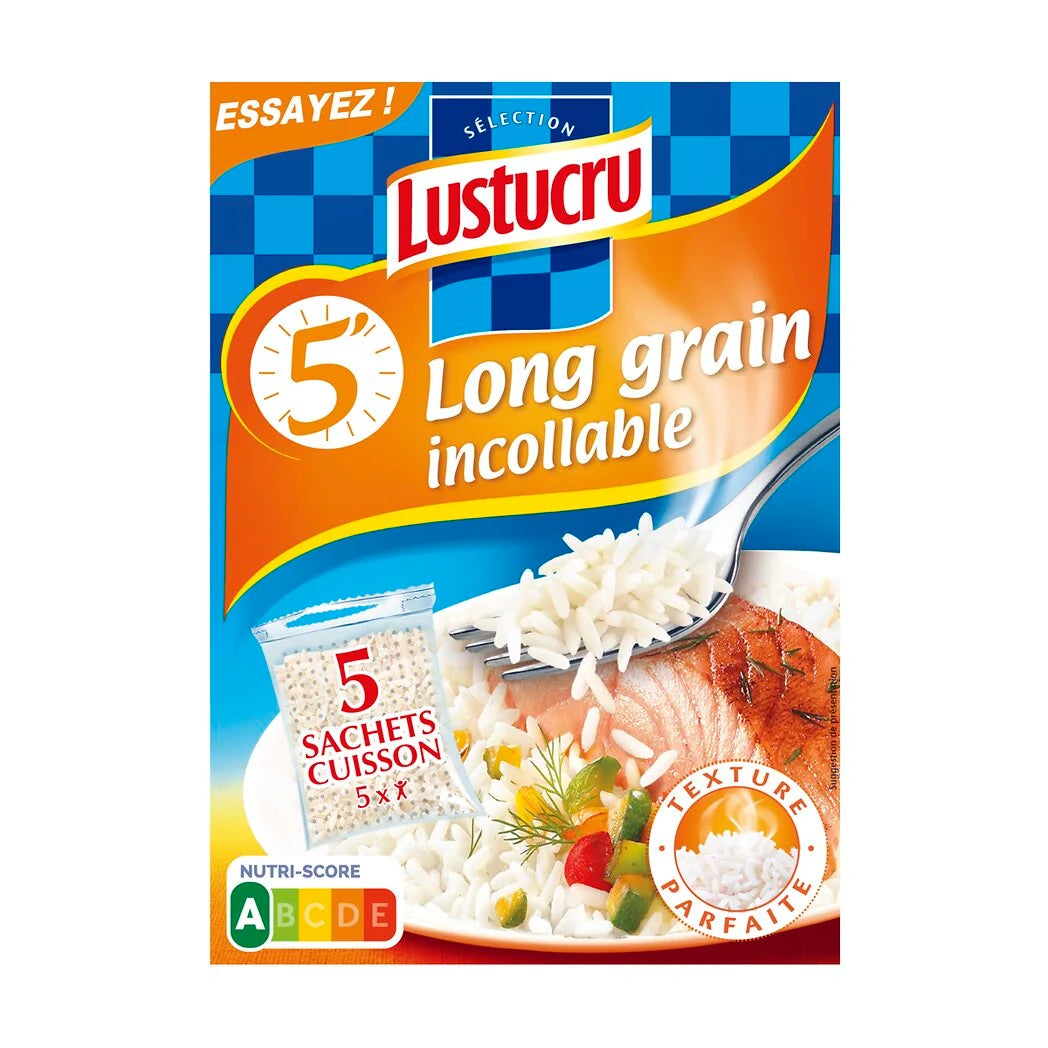 LUSTUCRU Riz en sachets 5 minutes 5x90g