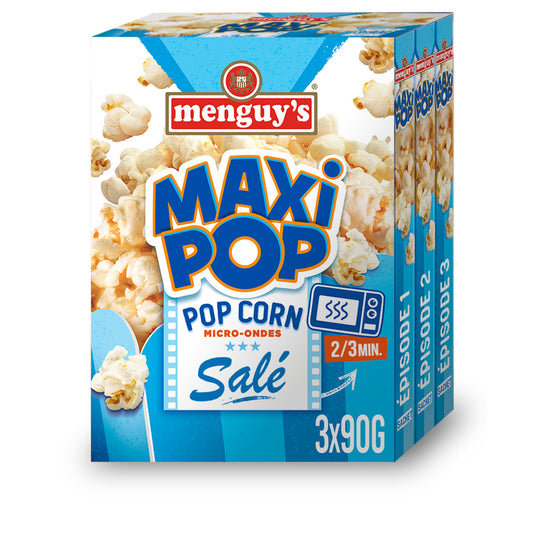 MENGUY'S Maxi Pop Salted Microwave Popcorn 3x90g