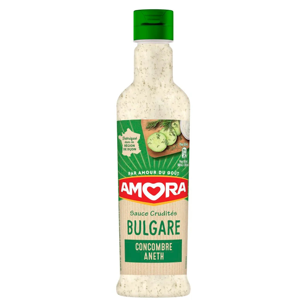Salsa para crudités AMORA estilo búlgaro con pepino y eneldo 380ml
