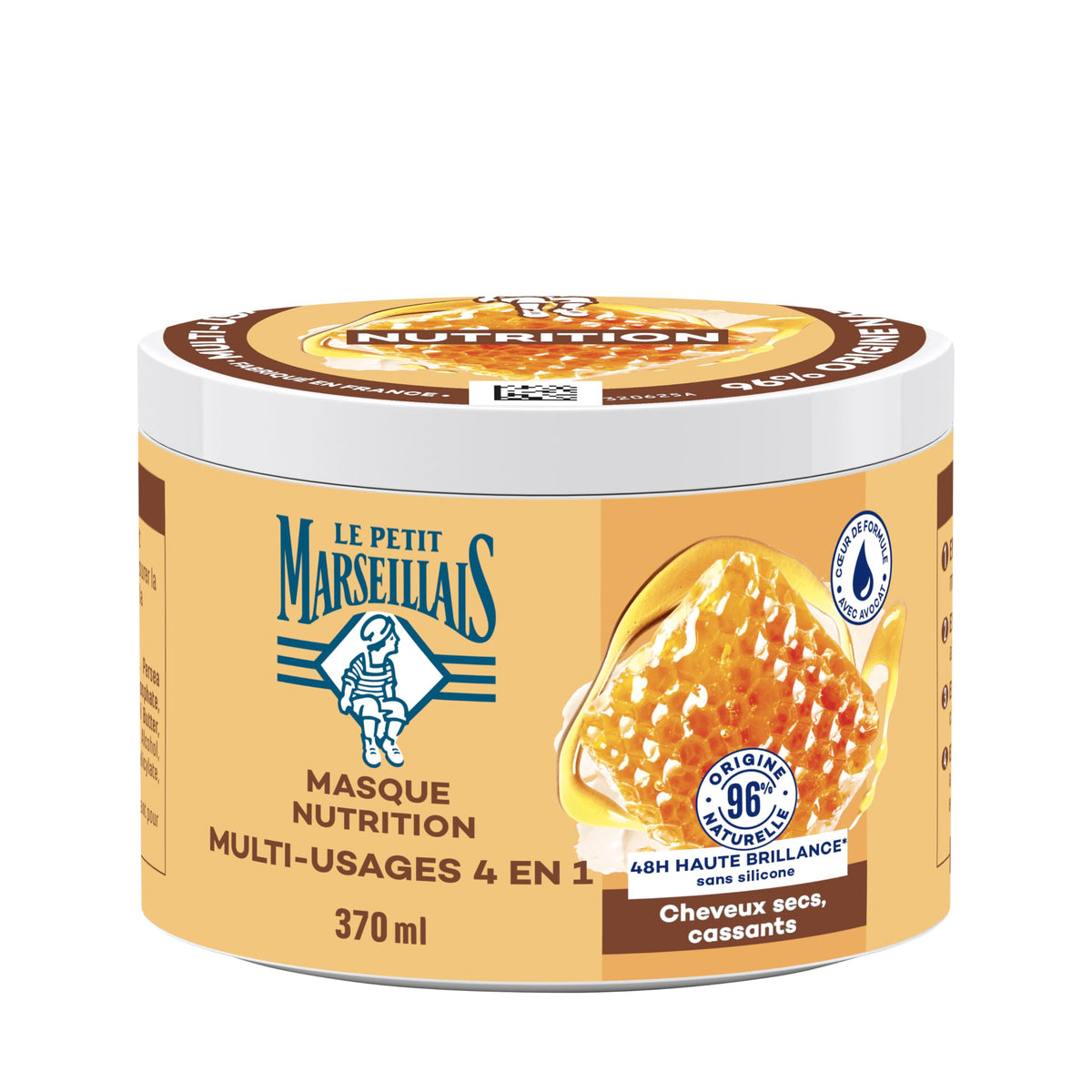 Máscara Capilar 4 em 1 LE PETIT MARSEILLAIS Nutrição Mel Orgânico e Karité 370ml
