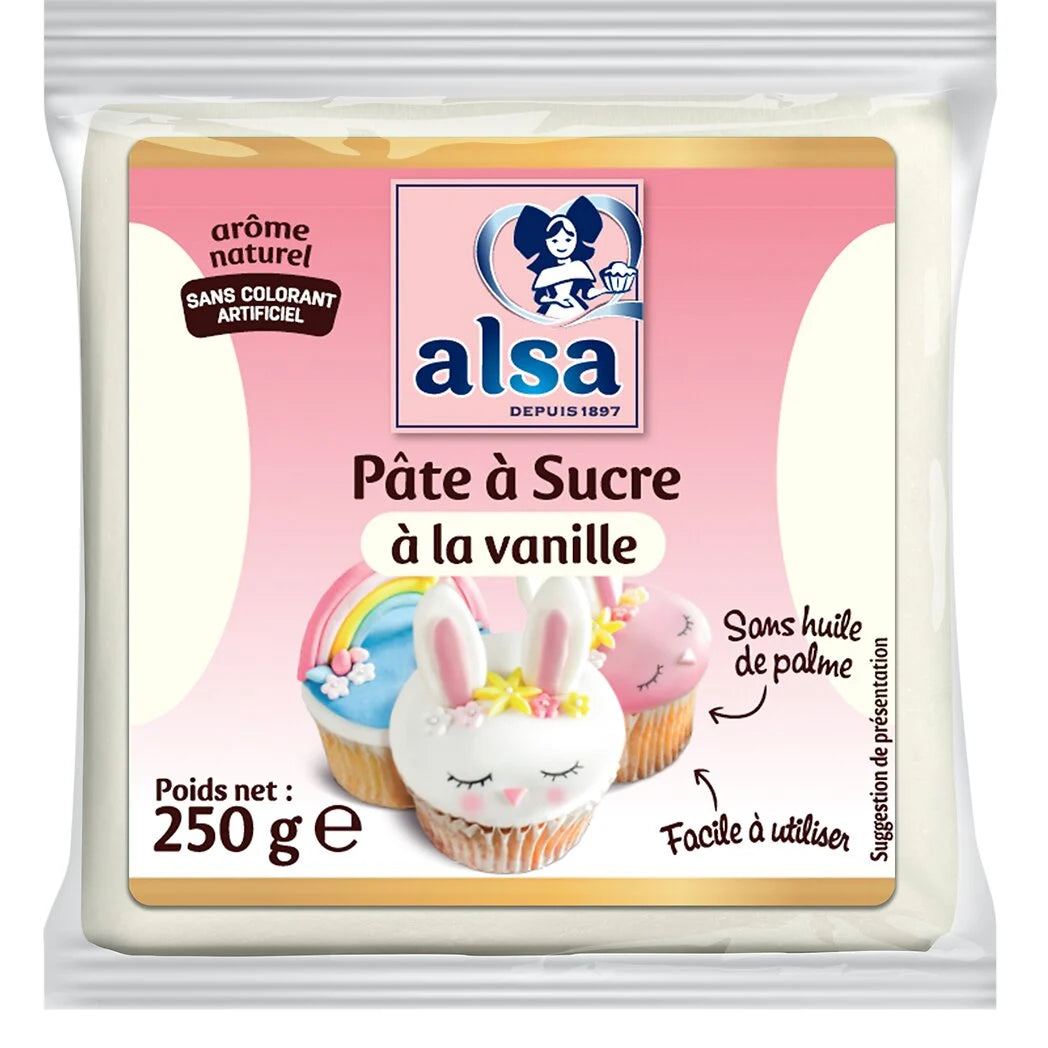 Pasta de azúcar con vainilla ALSA 250g
