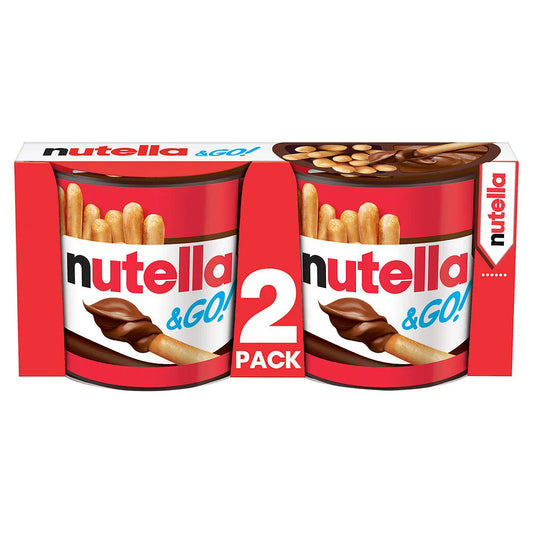 NUTELLA Cereal Sticks with Hazelnut and Cocoa Spread 2x52g