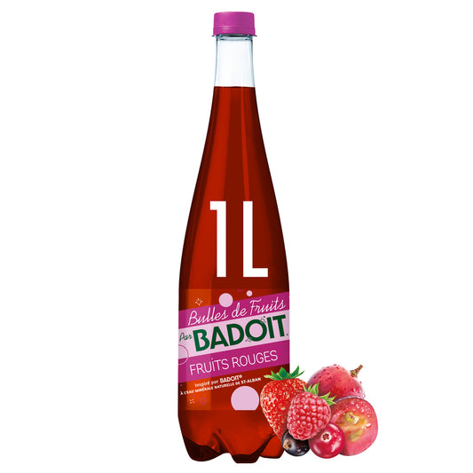 BADOIT Eau gazeuse bulles of fruits aromatisée red berries 1L