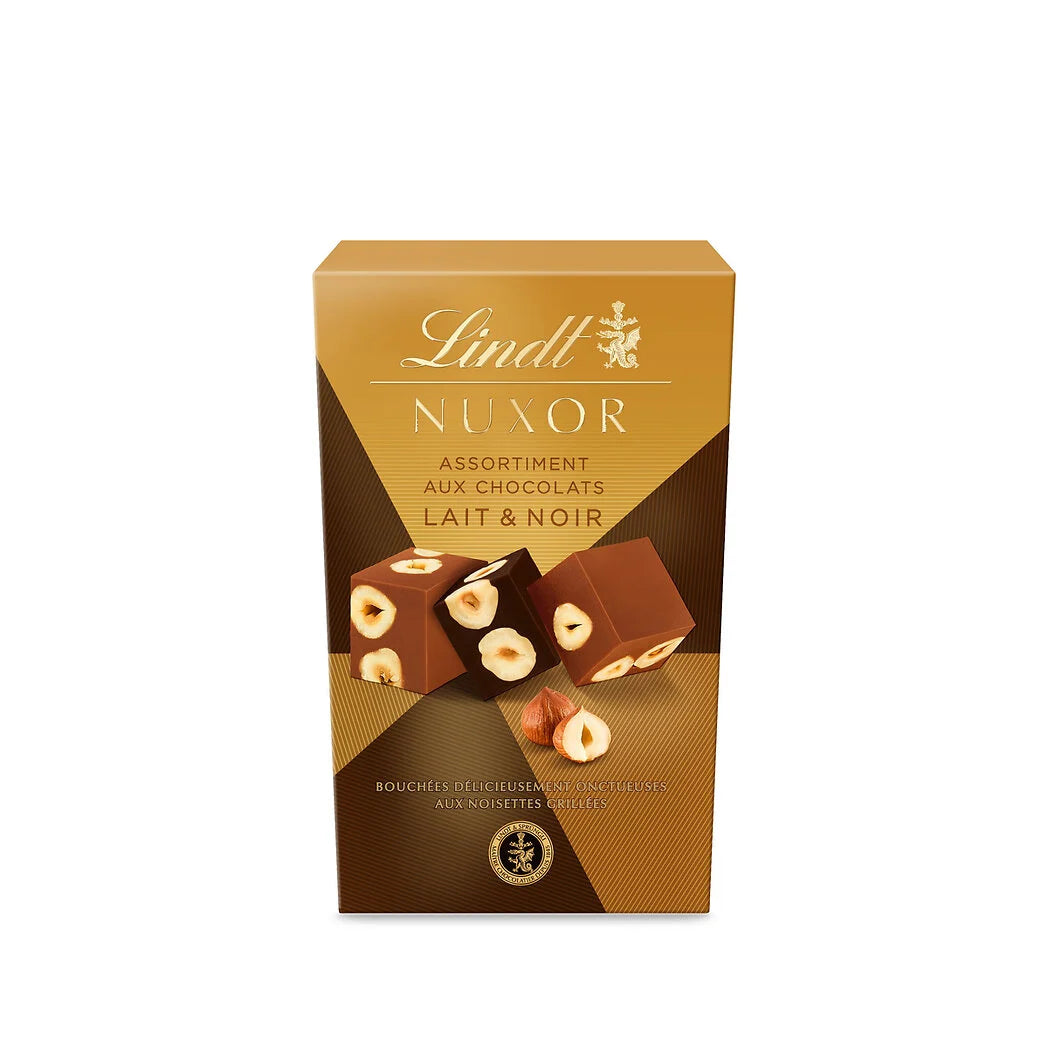 LINDT chocolate bites milk and dark with roasted hazelnuts - Nuxor 150g