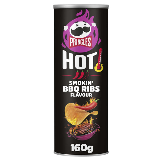 PRINGLES Hot - Chips tuiles saveur barbecue 160g