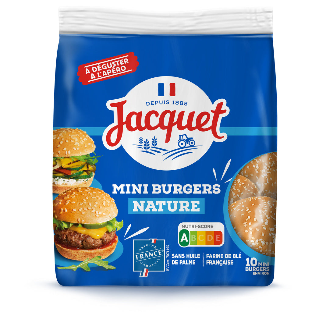 JACQUET Pain mini hamburger nature x10 - 210g*