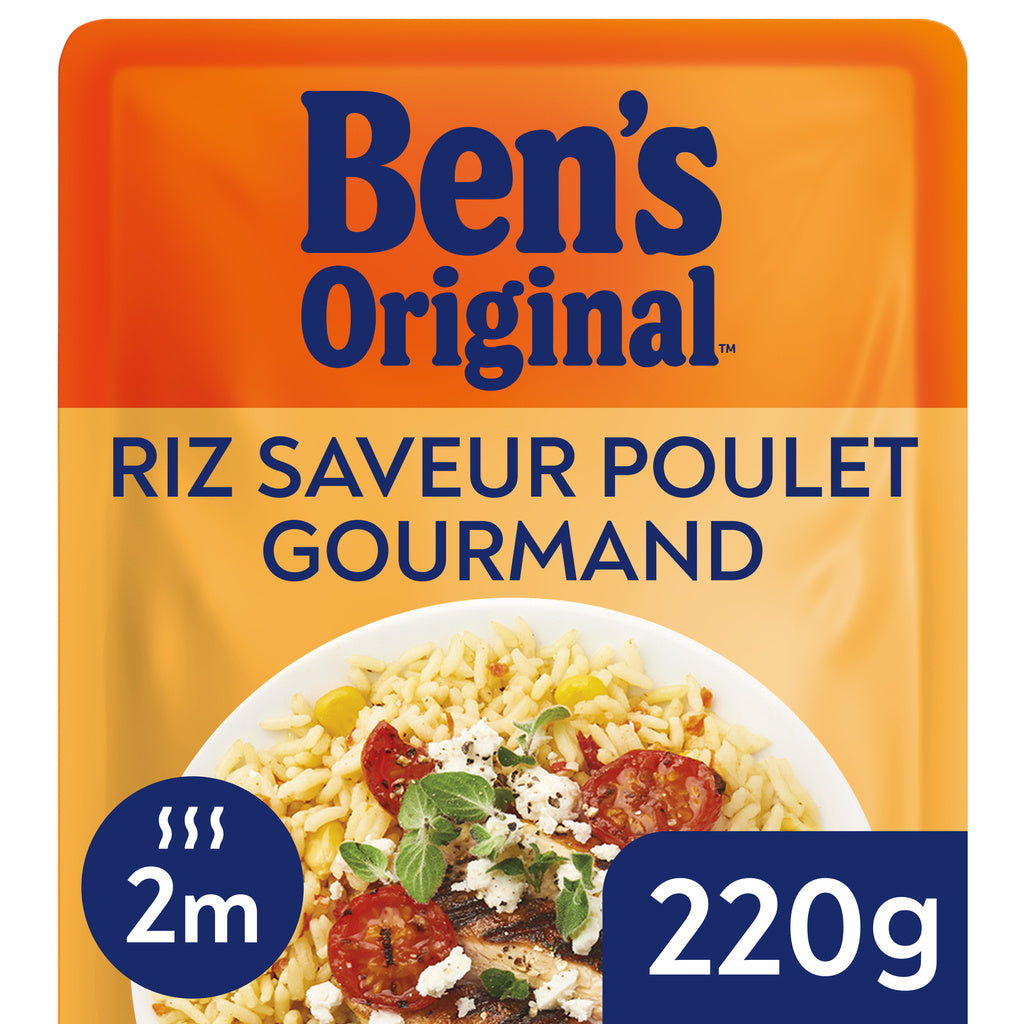 BEN'S ORIGINAL Microwaveable Rice with Gourmet Chicken Flavor 220g