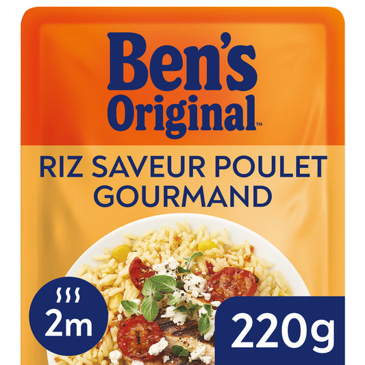 BEN'S ORIGINAL Microwaveable Rice with Gourmet Chicken Flavor 220g