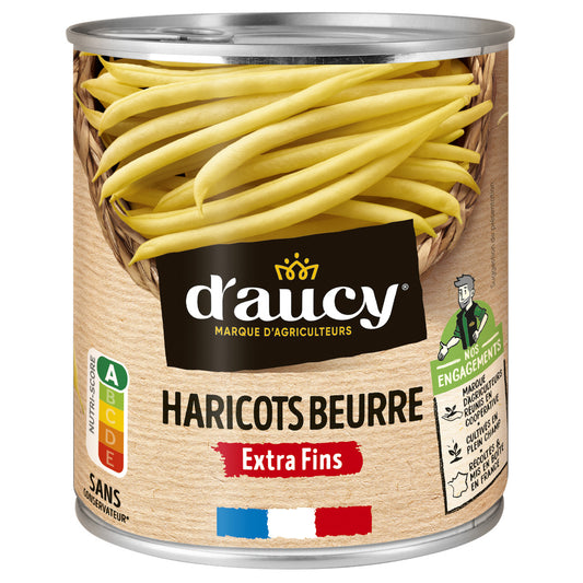 D'AUCY Haricots beurre extra-fins 440 g