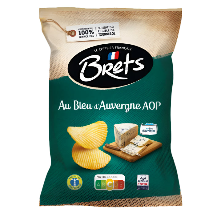 Patatine Ondulate BRETS – Gusto Formaggio Erborinato d'Alvernia AOP 125g