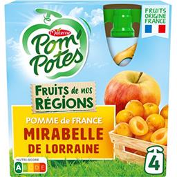 POM'POTES compotes apple and mirabelle plum plum from Lorraine - Fruits of Our Regions 4x90g