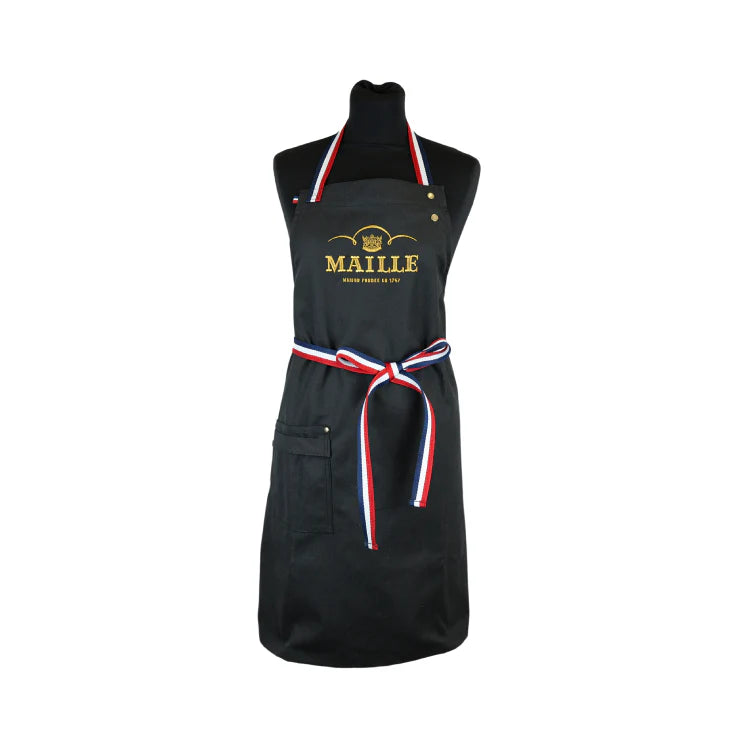 Delantal MAILLE negro y tricolor