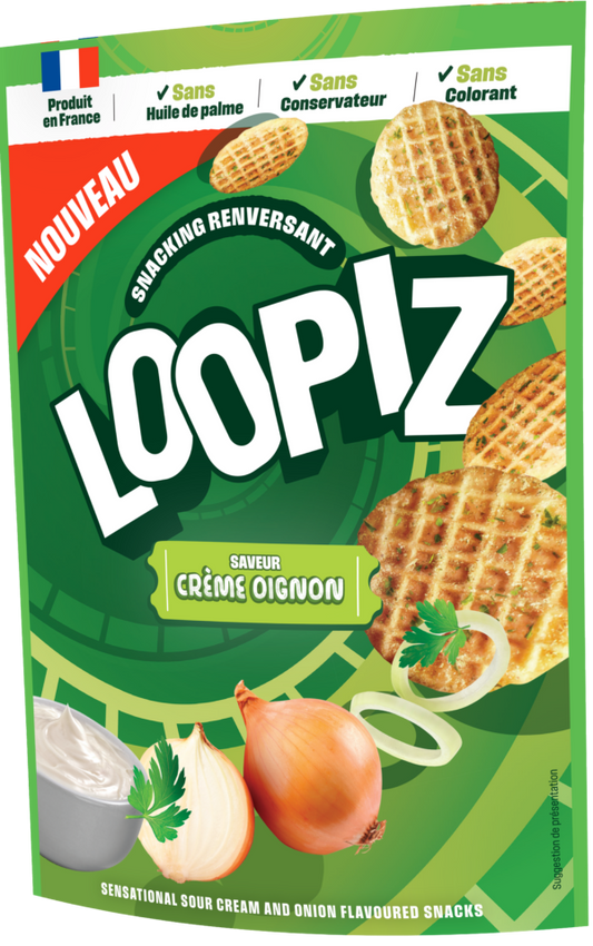 LOOPIZ Crackers Cream & Onion Flavor 55g