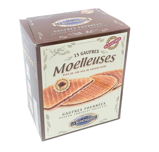 LA DUNKERQUOISE Chocolate Hazelnut Filled Soft Waffles - 300g