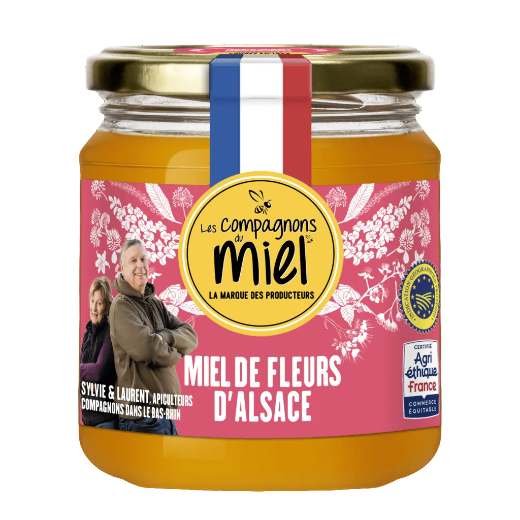 LES COMPAGNONS DU MIEL Alsace Flower Honey IGP 375g