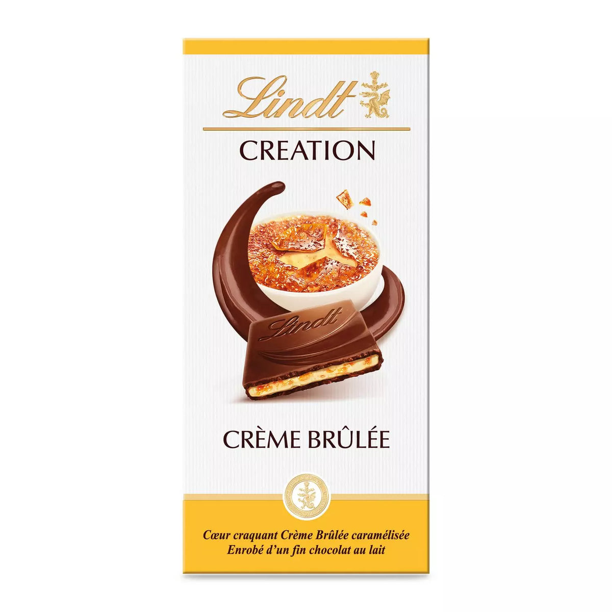 LINDT Création milk chocolate bar cream brûlée 150g