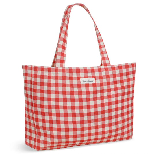 BONNE MAMAN Gingham tote bag