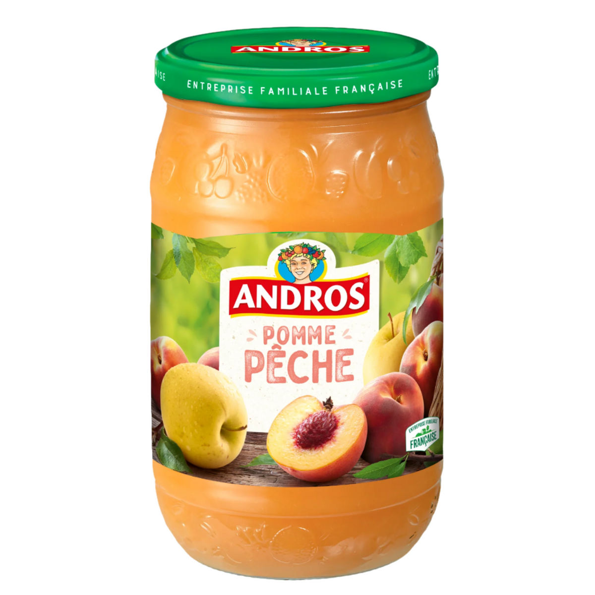 ANDROS Dessert aux fruits Pomme Pêche 730g