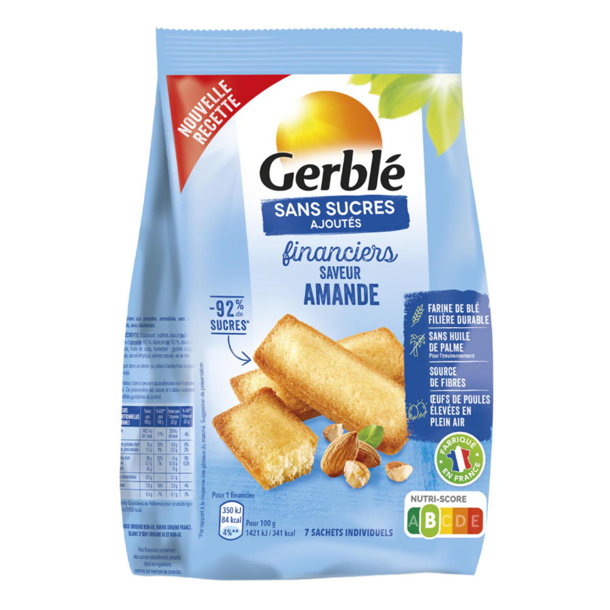 Financiers de Almendras GERBLÉ Sin Azúcares Añadidos 175g