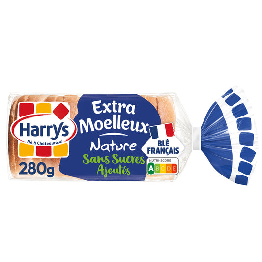 HARRYS sandwich bread extra soft plain no added sugar x16 - 280g*