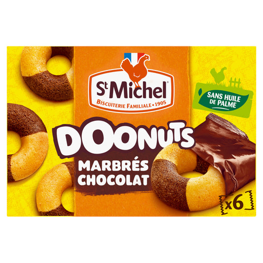 ST MICHEL Donuts marbrés au chocolat 180g