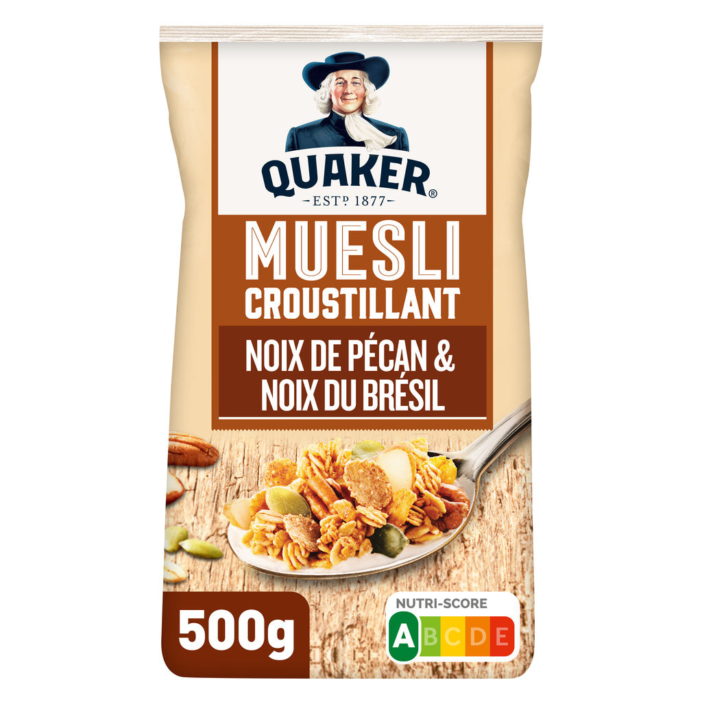 QUAKER Muesli Cereal with Pecans & Brazil Nuts 500g