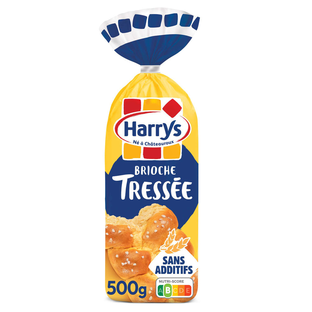 Brioche trançada natural HARRYS com açúcar perolado sem aditivos 500g