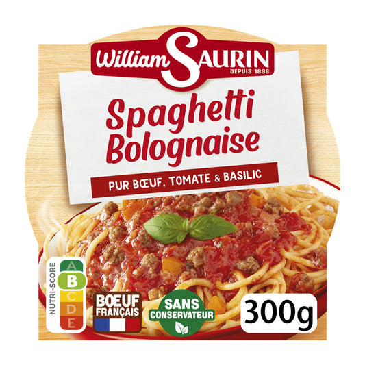 WILLIAM SAURIN all-beef spaghetti bolognese tomato and basil 300g