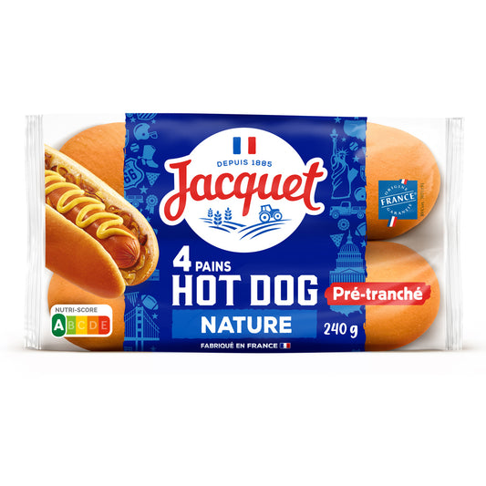JACQUET Pain hot dog nature x4 - 240g*