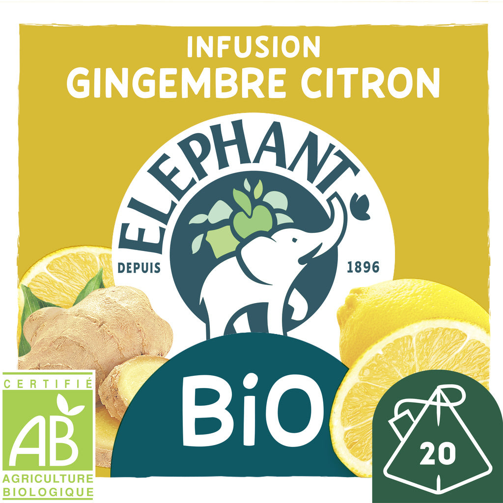 ELEPHANT Ginger & Lemon Infusion Organic x20