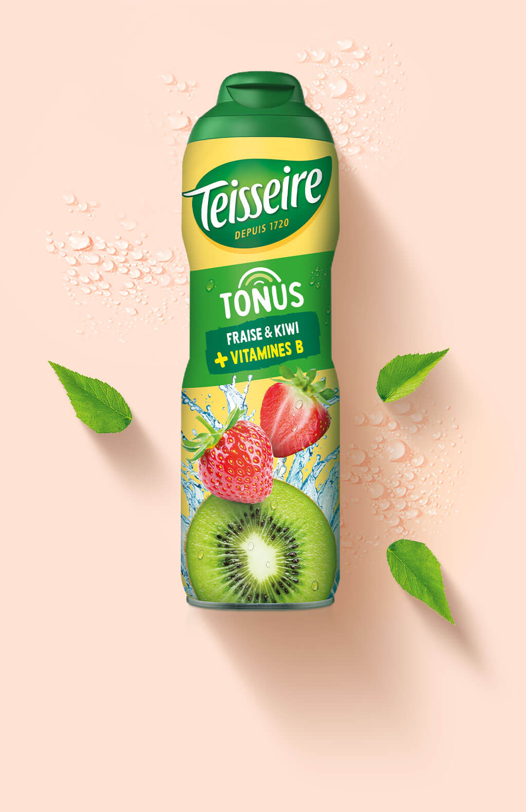 TEISSEIRE Erdbeere & Kiwi Sirup – Energie-Boost Dose 600ml
