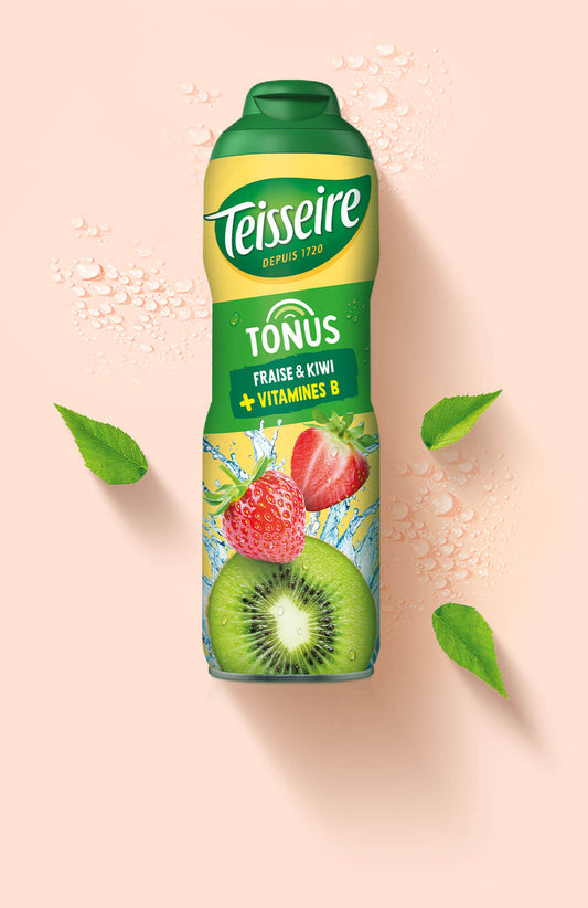 Xarope TEISSEIRE Morango & Kiwi – Lata Energy Boost 600ml