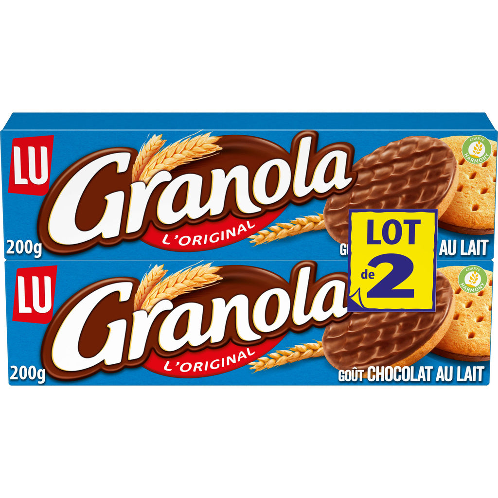 LU Granola - Milk Chocolate Shortbread Biscuits L'Original 2x200g