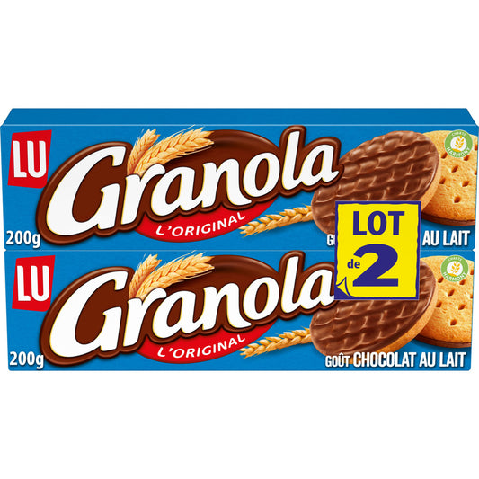LU Granola - Milk Chocolate Shortbread Biscuits L'Original 2x200g