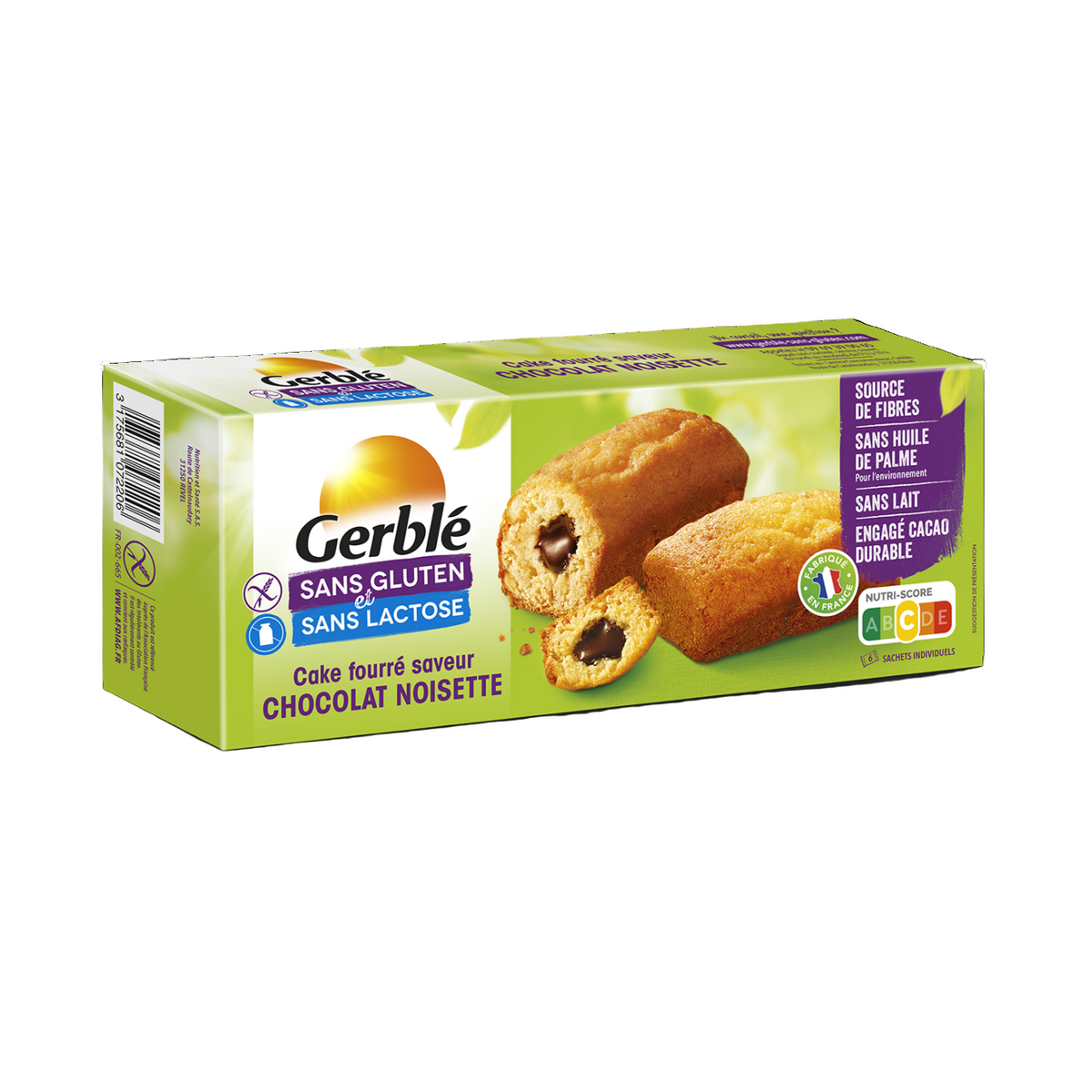 Pastel Relleno de Avellanas Sin Gluten GERBLE 210g