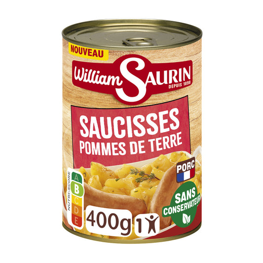 WILLIAM SAURIN sausages and potatoes and onion sauce 400g