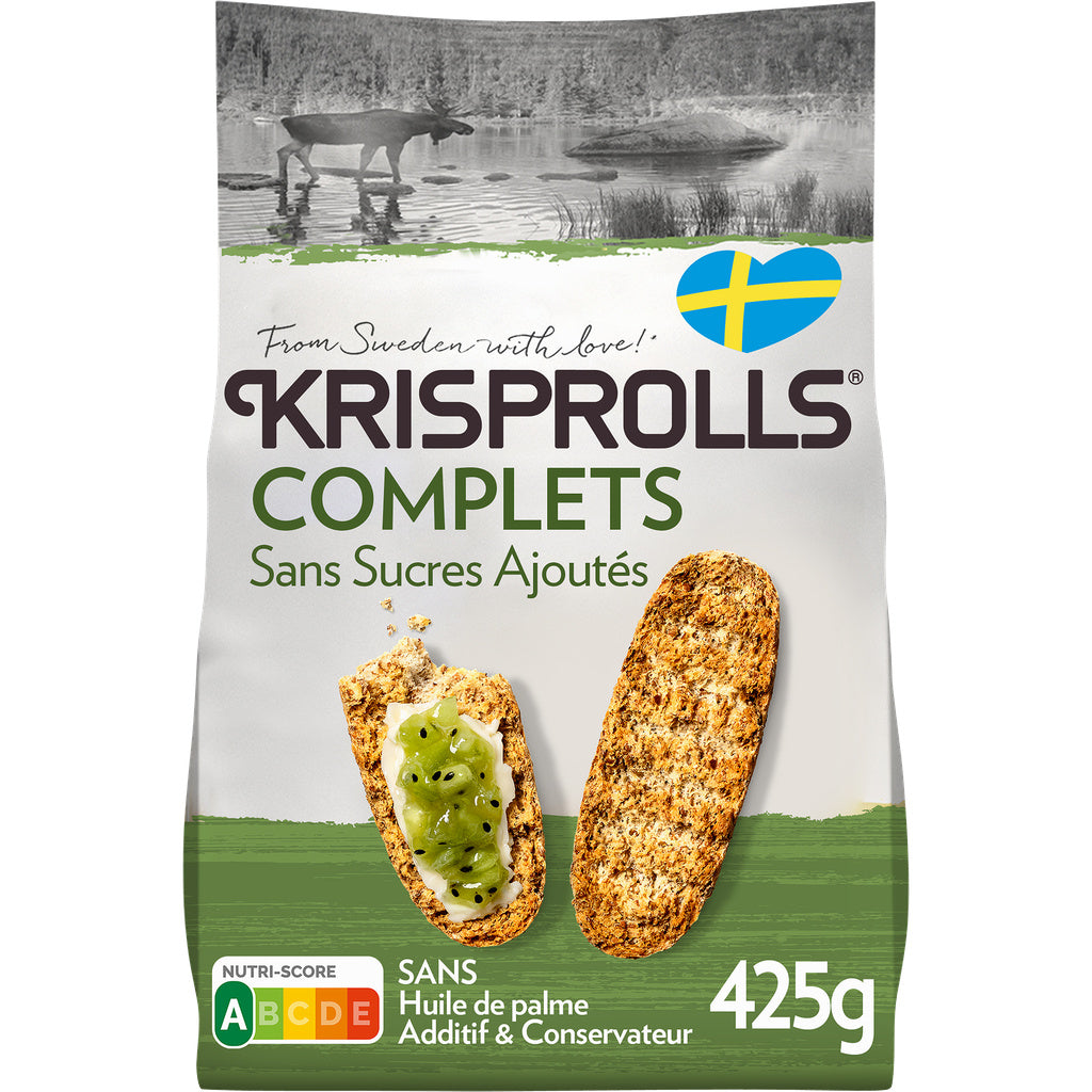 KRISPROLLS Petits pains suédois complets sans sucres ajoutés 425g